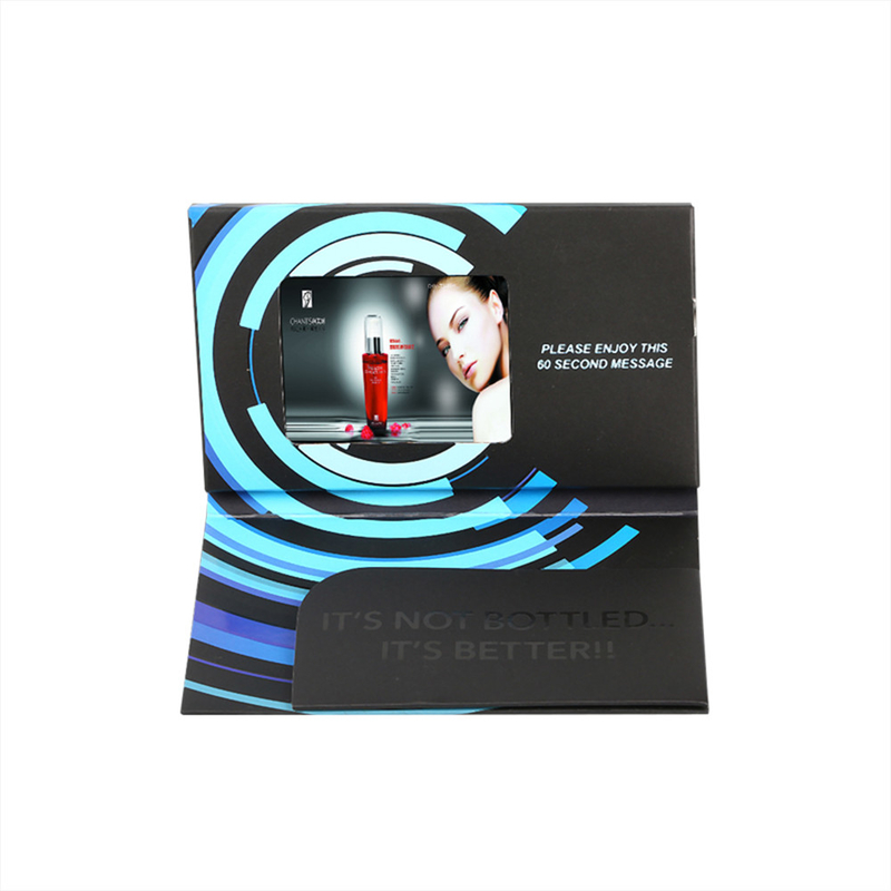 2.4 Inch LCD screen video brochure100×60mm size For Gift Advertising