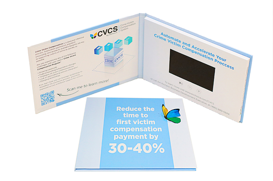โปรแกรมการโฆษณา วิดีโอ โบรชัวร์ Mailer ฟอร์มาตดนตรี APE LCD วิดีโอบัตรแสดงความยินดี OEM RoHS Certificate