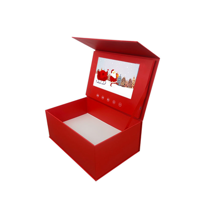 กล่องของขวัญวิดีโอหน้าจอ LCD Gilding Square สำหรับของขวัญส่งเสริมการขาย ODM