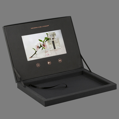 กล่องของขวัญวิดีโอหน้าจอ LCD สองชั้น 7 นิ้วสำหรับบรรจุภัณฑ์หน่วยความจำ 512MB