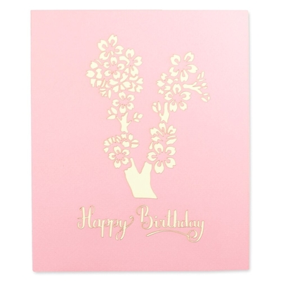 ROHS Cherry Blossom Tree Pop Up Card, การ์ดอวยพร OEM ODM